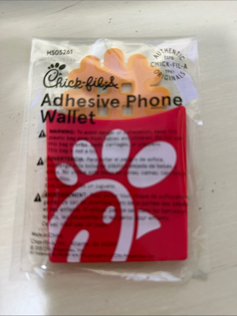 Chick-fil-A Red Adhesive Phone Wallet with Logo